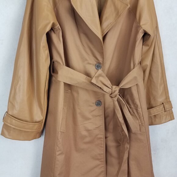 NEW A new Day Women's S Trench Coat in Burlap Brown Cotton NWT $50 - Picture 3 of 12